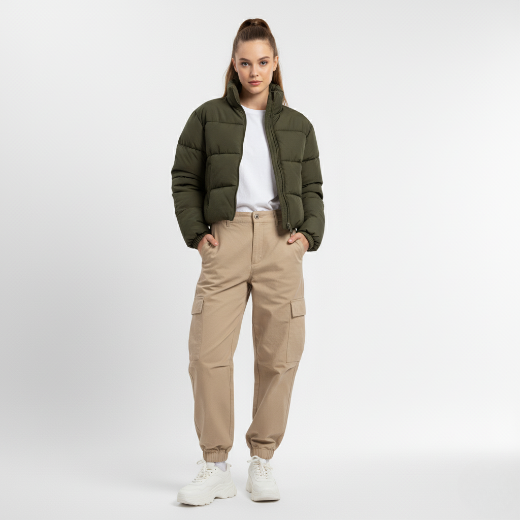 Women's Cropped Puffer Jacket