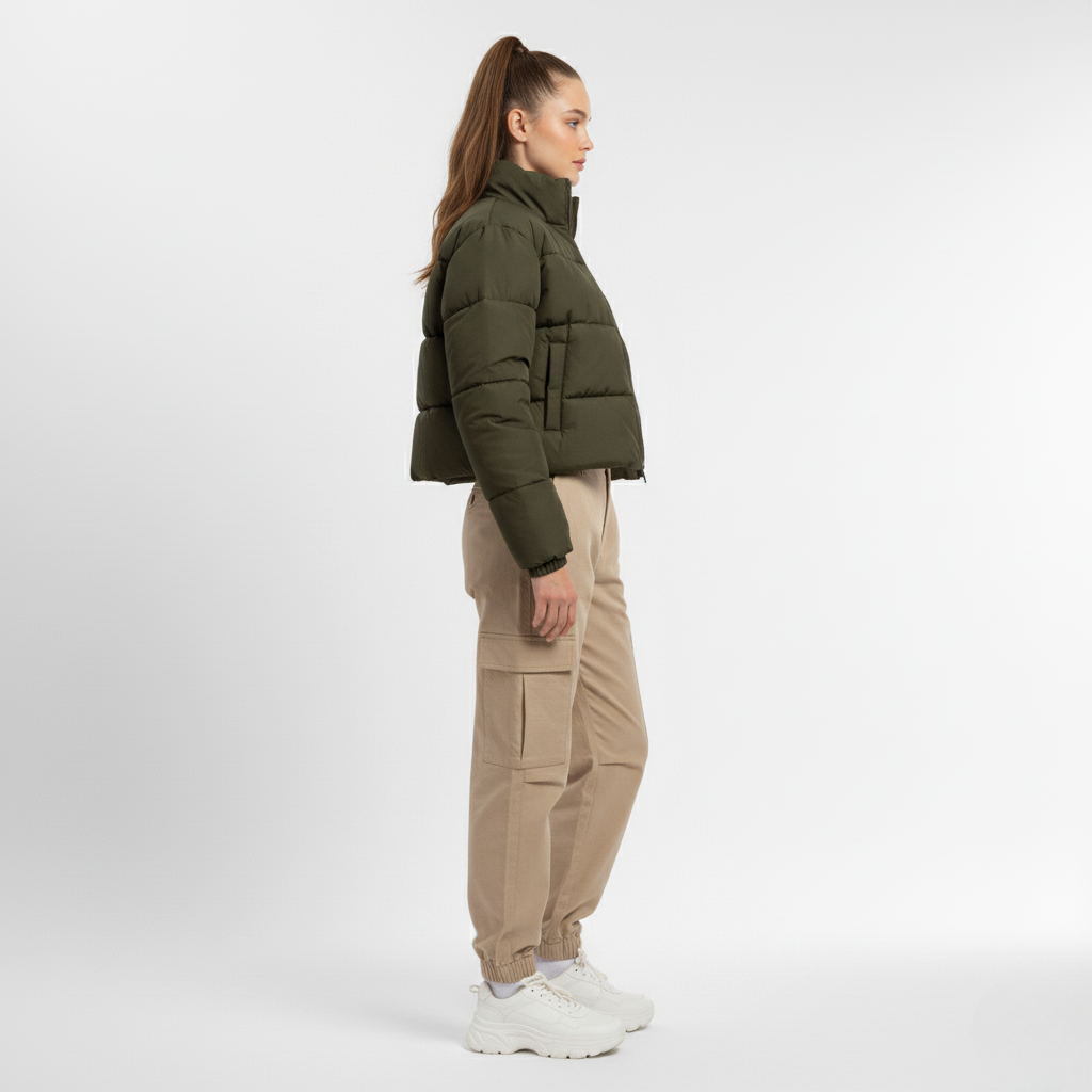 Women's Cropped Puffer Jacket