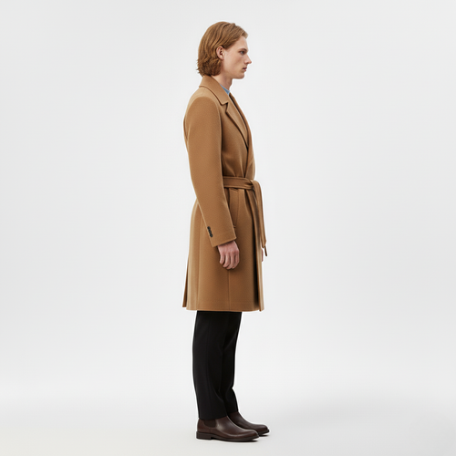 Men's Belted Overcoat