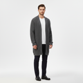 Men's Long Open-Front Cardigan