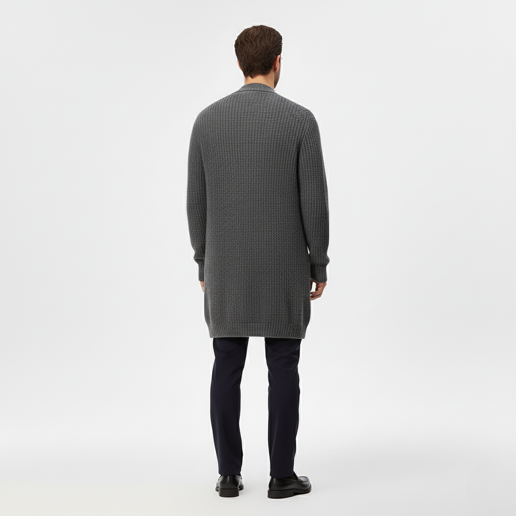 Men's Long Open-Front Cardigan