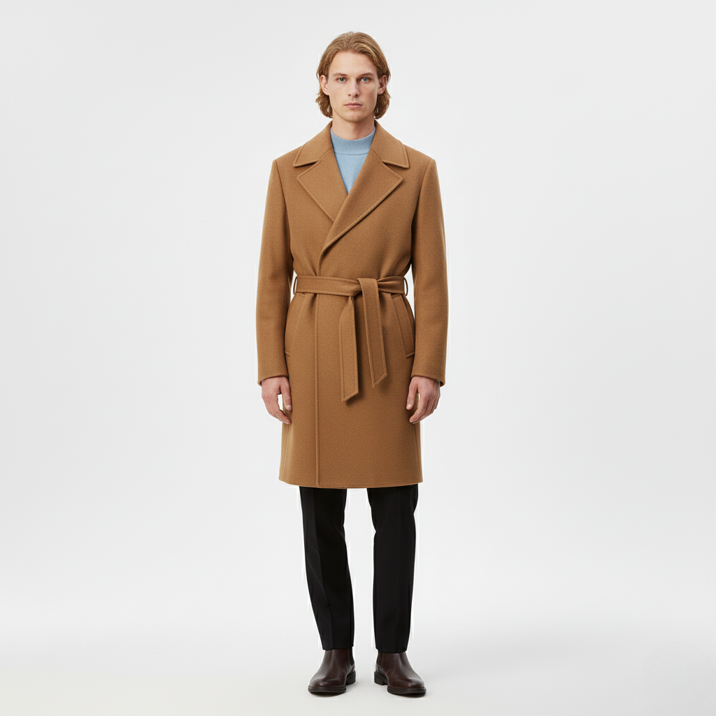 Men's Belted Overcoat