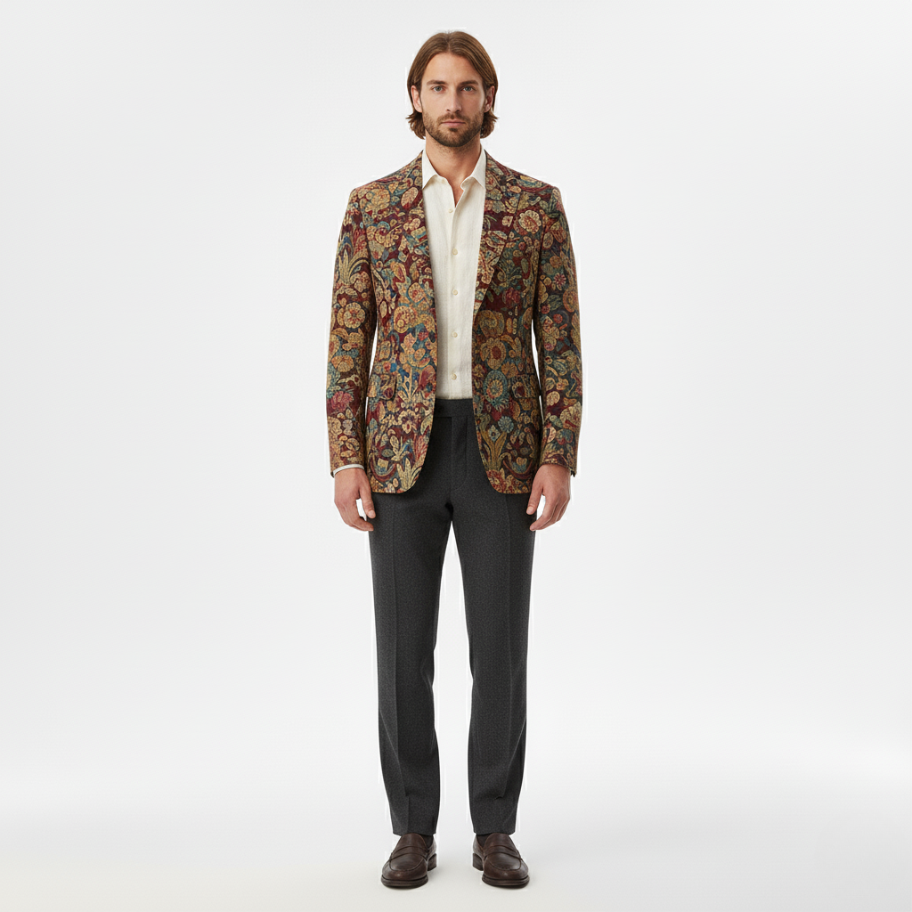 Men's Floral Tailored Blazer