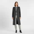 Women's Long Charcoal Coat